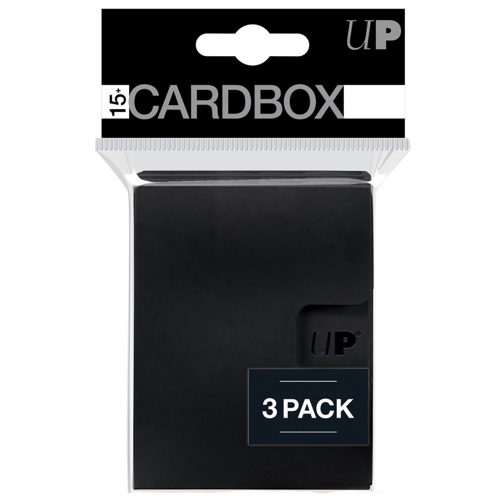 Ultra Pro Black 15+ Deck Box 3-Pack Cube Draft Packs Card Storage ccg tcg case