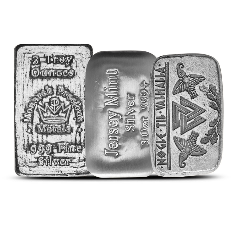 3 oz Silver (Varied Condition, Any Mint, Various Forms) Random Brand