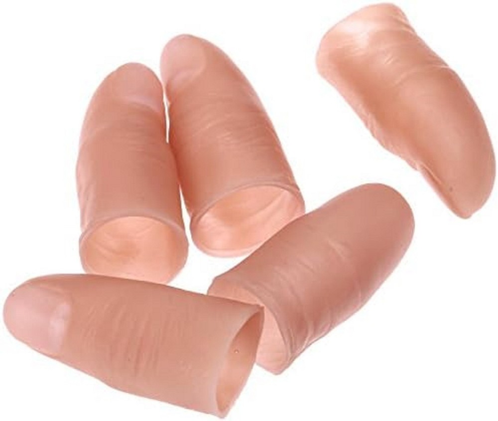 Fake Soft Thumb Tip Magic Trick Prop - 5 Pcs