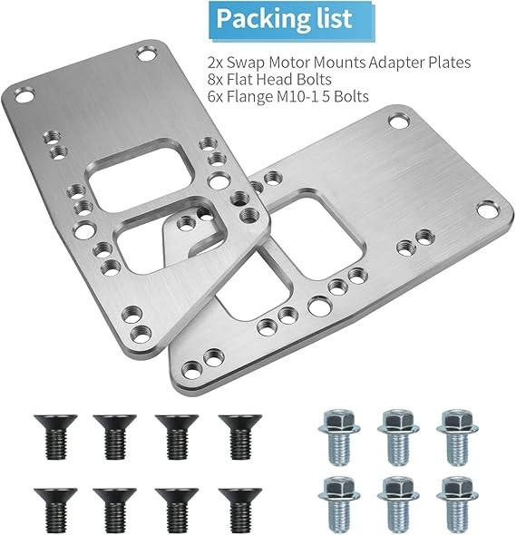 For LS Swap Motor Mounts Adapter Plates - LS Conversion Adjustable Universal Swa