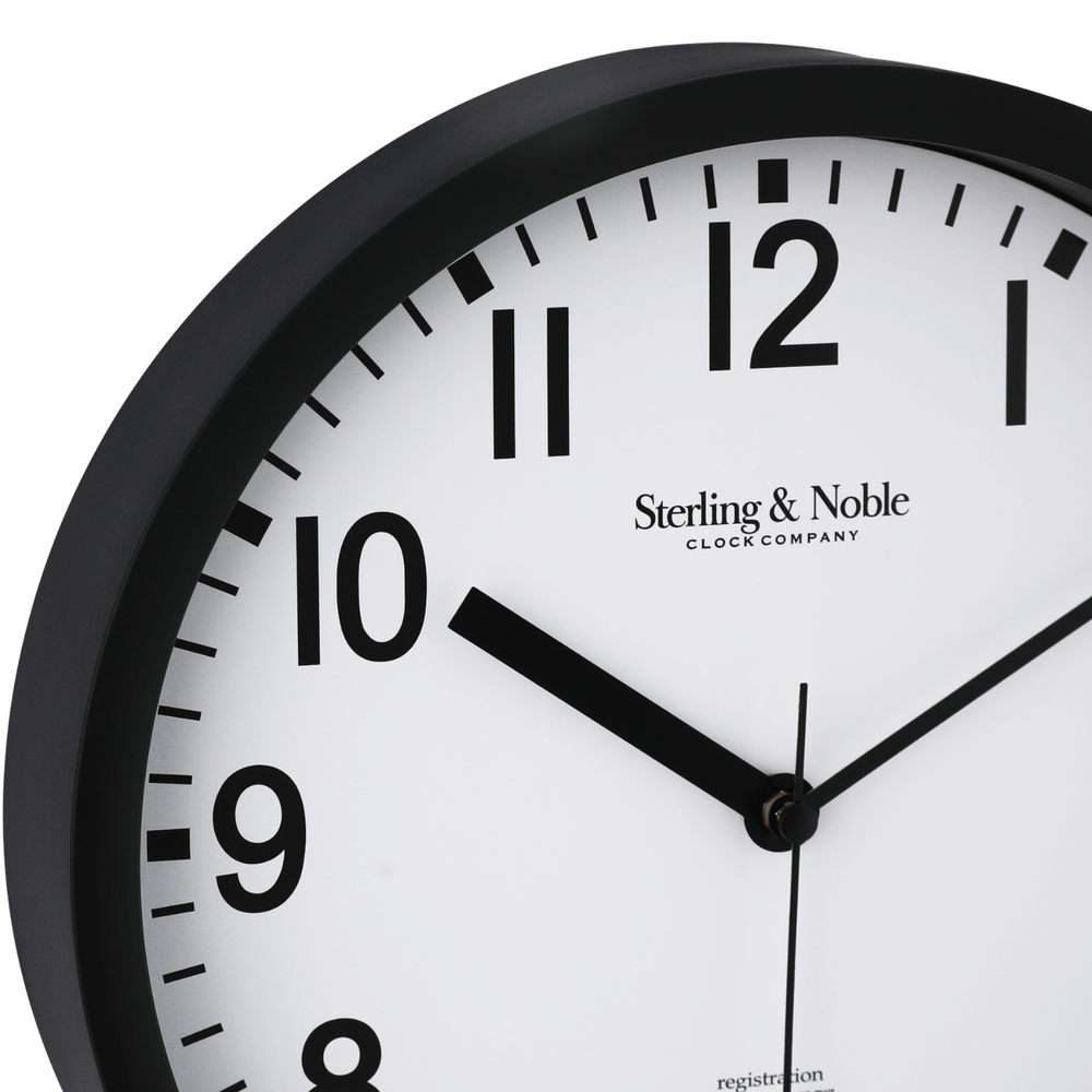 NEW 8.78" Basic Indoor Analog Round Modern Wall Clock, Black (FAST SHIPPING)