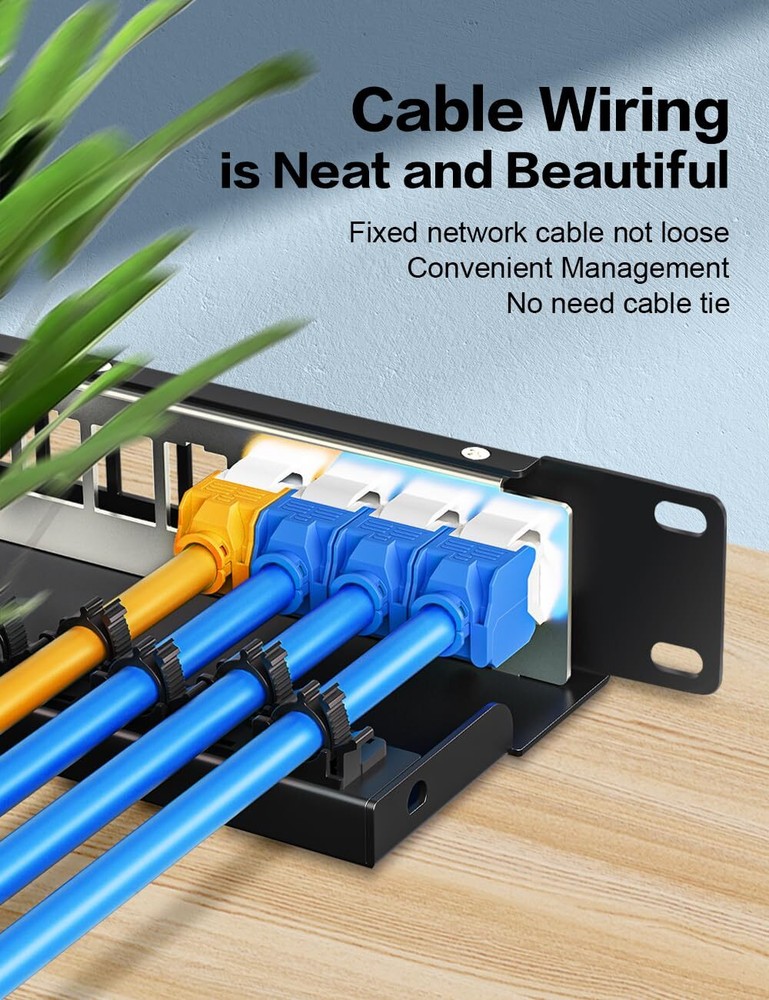 12 Port Blank Keystone Patch Panel for Rackmount Shielded 1U10inch Network Pa...