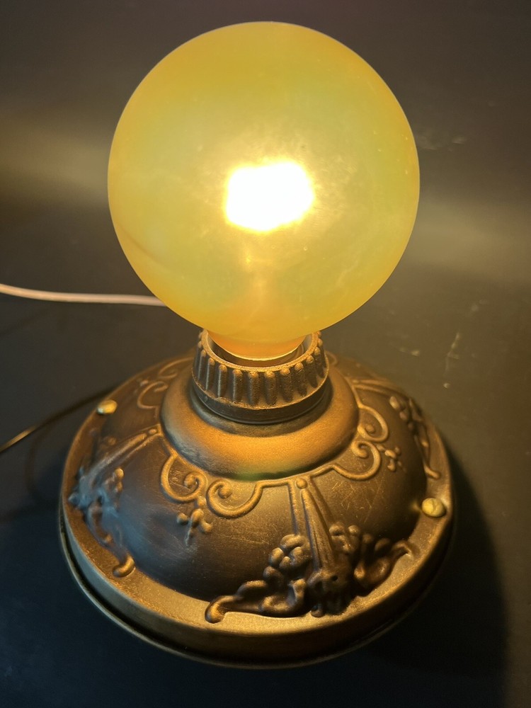 Antique polychrome Single flush mount ceiling fixture 22E