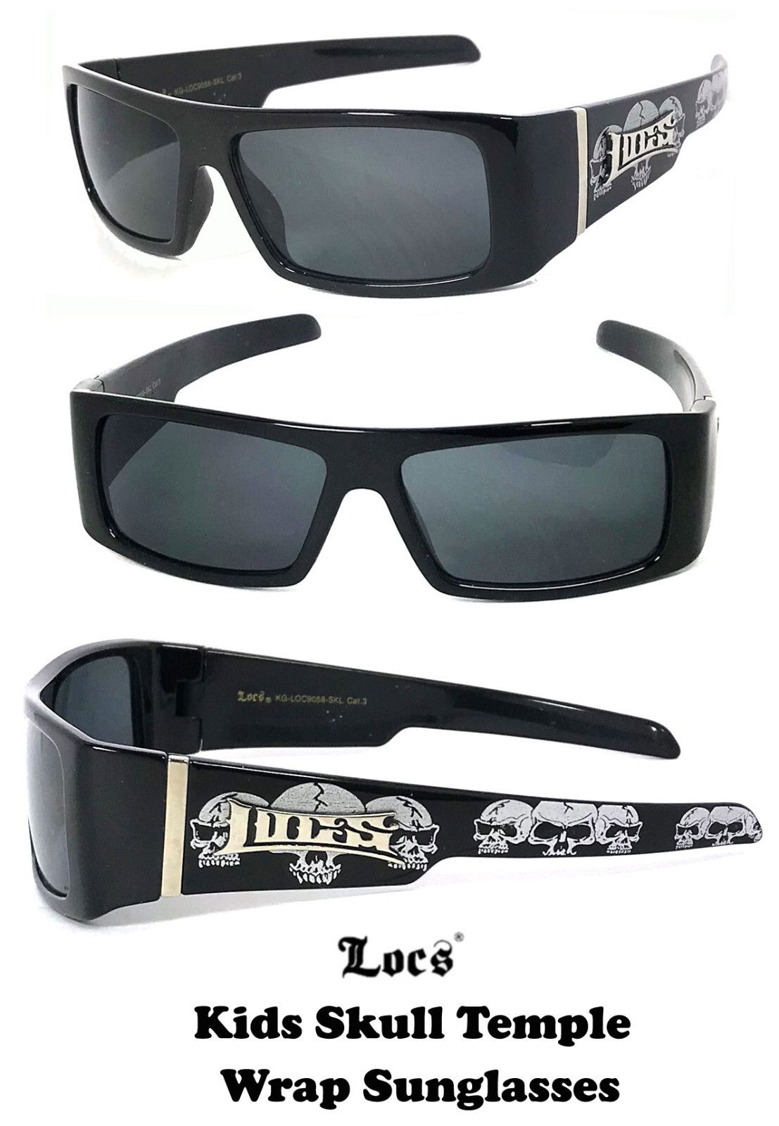 KIDS TEENAGER Locs Sunglasses HARDCORE Cholo Shades Eazy E Mad Dogger SKULL 9058