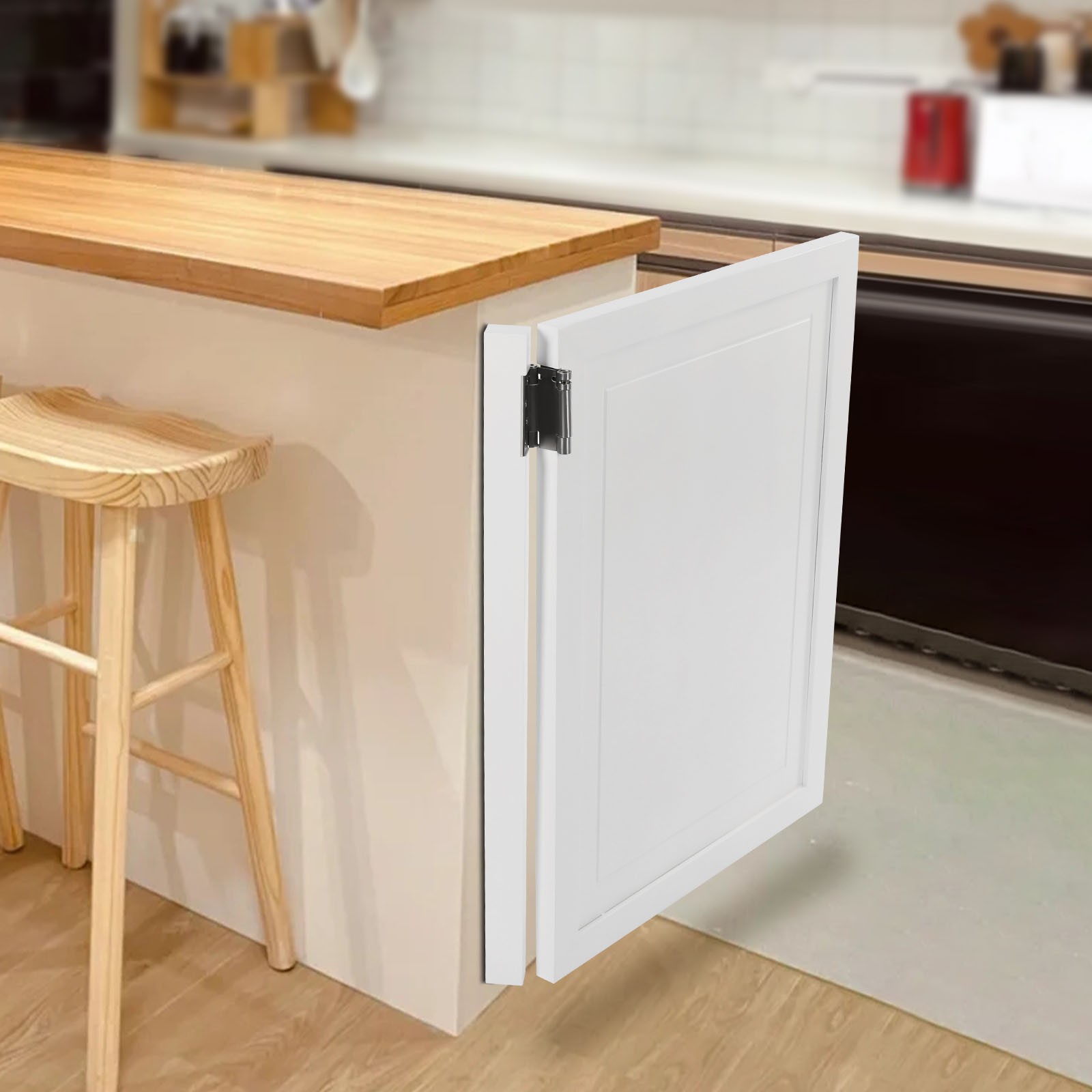 Wooden Partition Door Half-waist Close Partition Doors with Hinges for Entrance