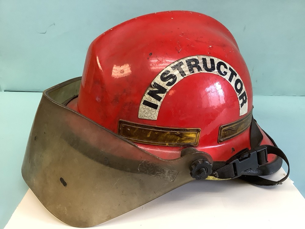 Instructor Fire Helmet Cairns & Bros. Red with Shield