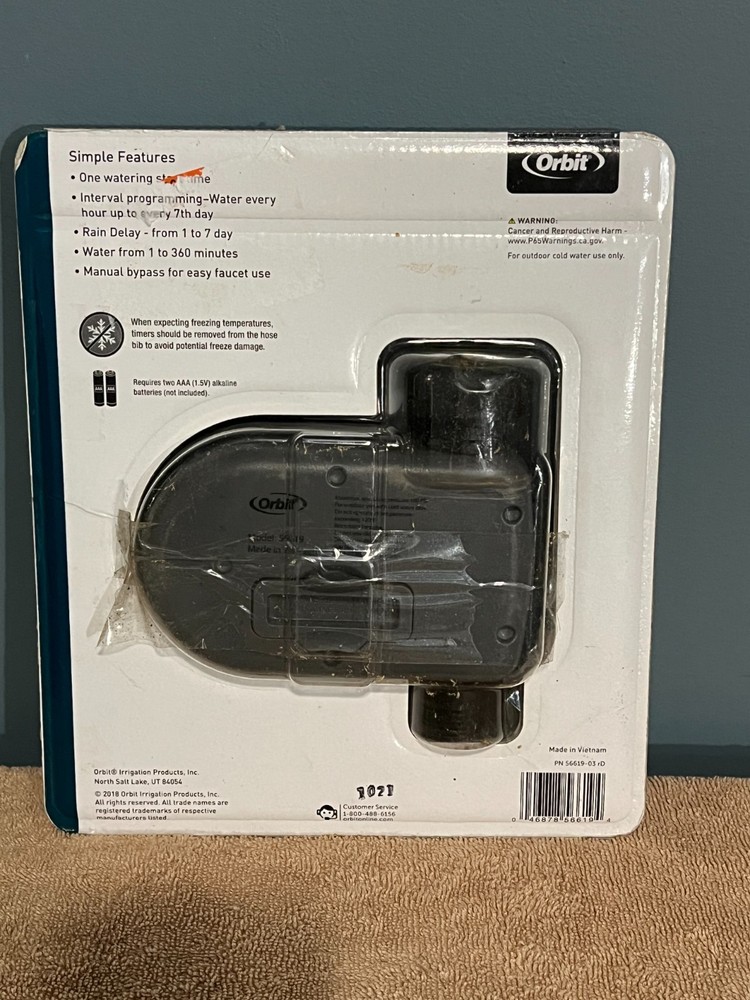 Orbit 1-Outlet Programmable Hose Watering Timer Sprinkler Timer 56619