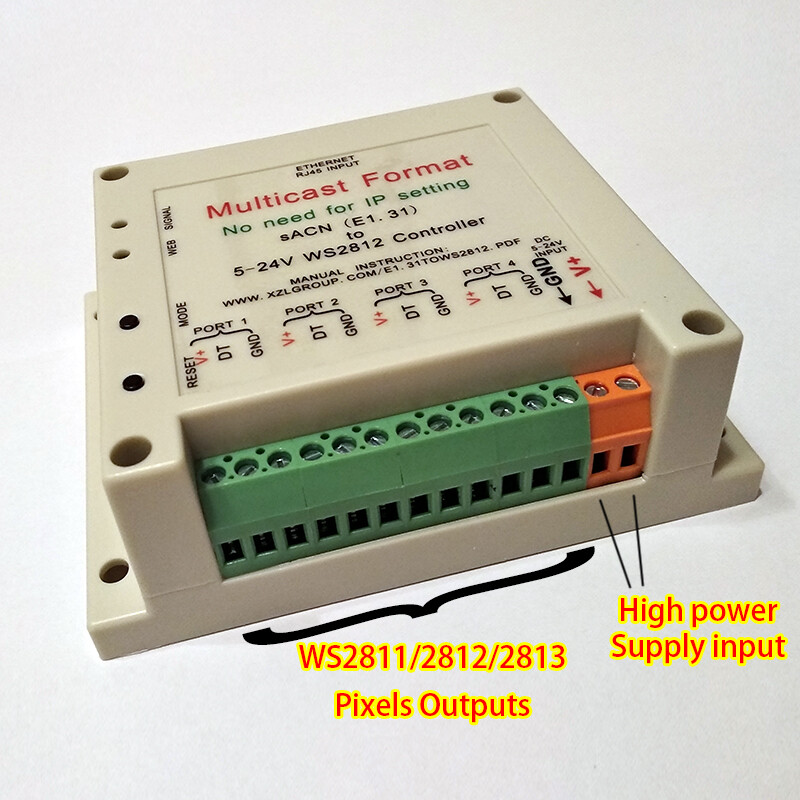 1PC Controller / Interface Multicast sACN (E1.31) to WS2812/2811