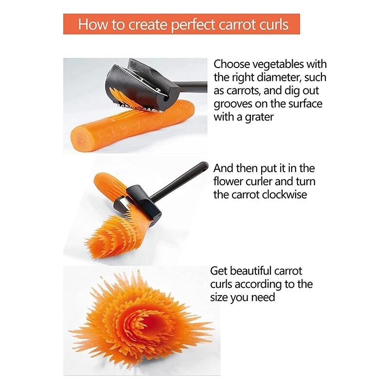 Multifunctional Carrot Curler Cucumber Sharpener Spiral Grater Kitchen Helper