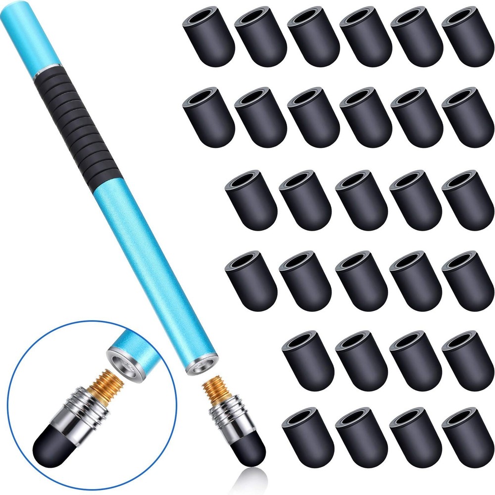 Zonon 30 Pieces Replacement Stylus Tips Conductive touch screen Pens Tips Cap...
