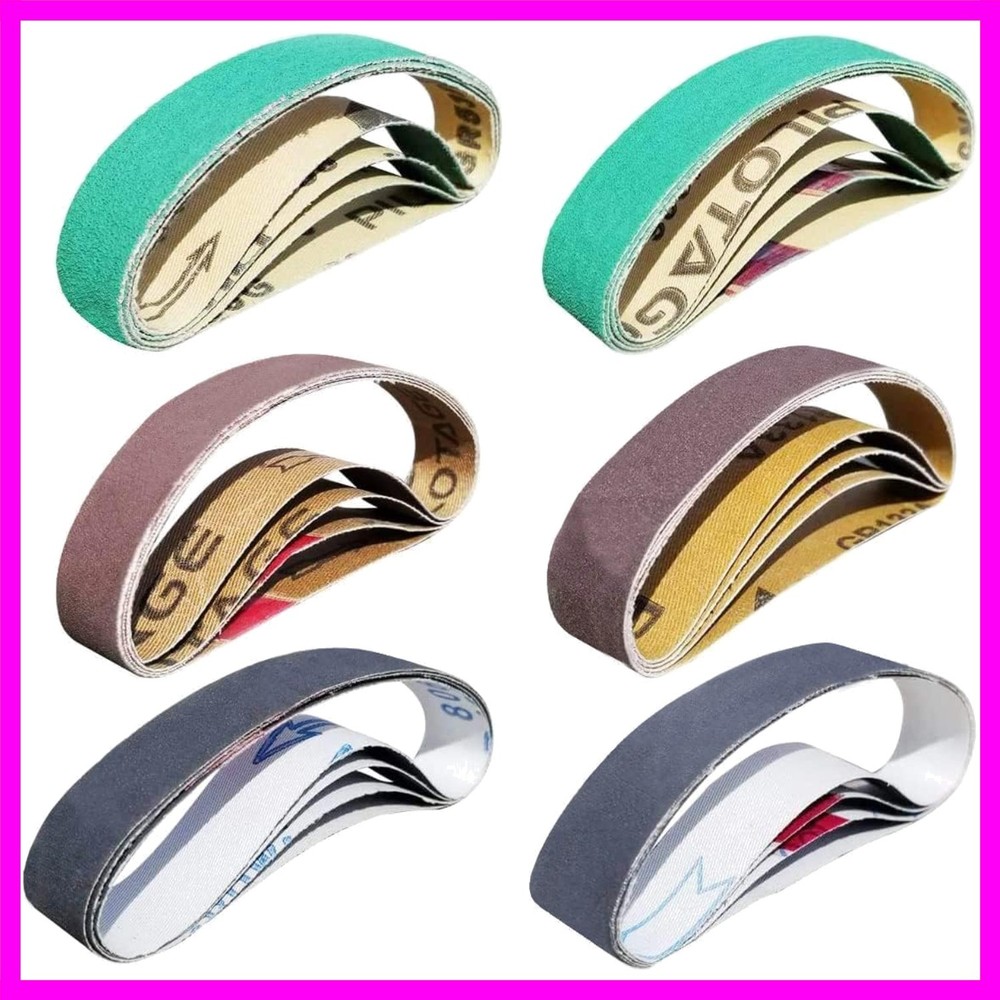 24 Pcs 3/4" x 12" Replacement Knife Sharpener Sanding Belt Kit for Work Sharp...