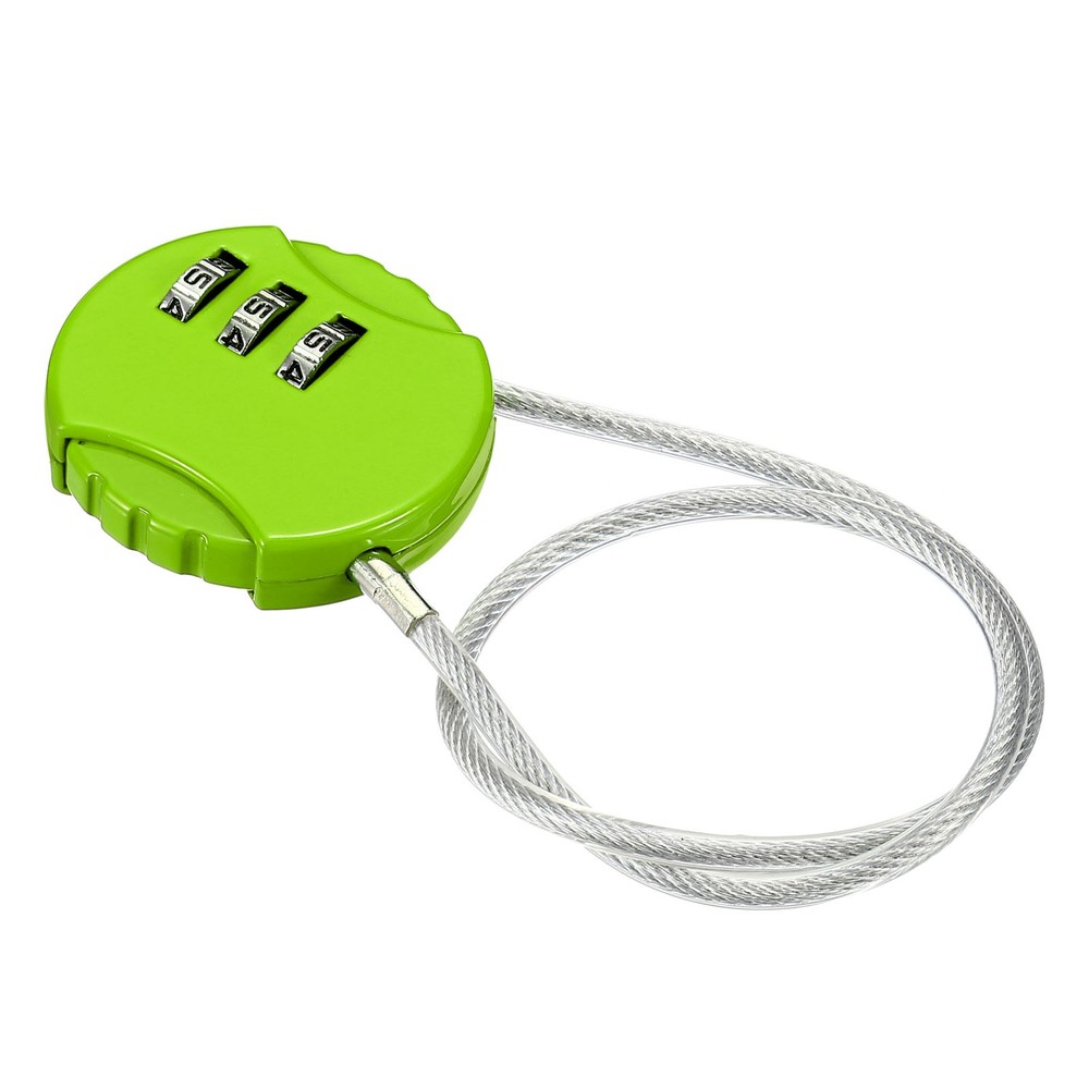 Small Combination Block 11.8", 1pc 3 Digit Luggage Lock, Green
