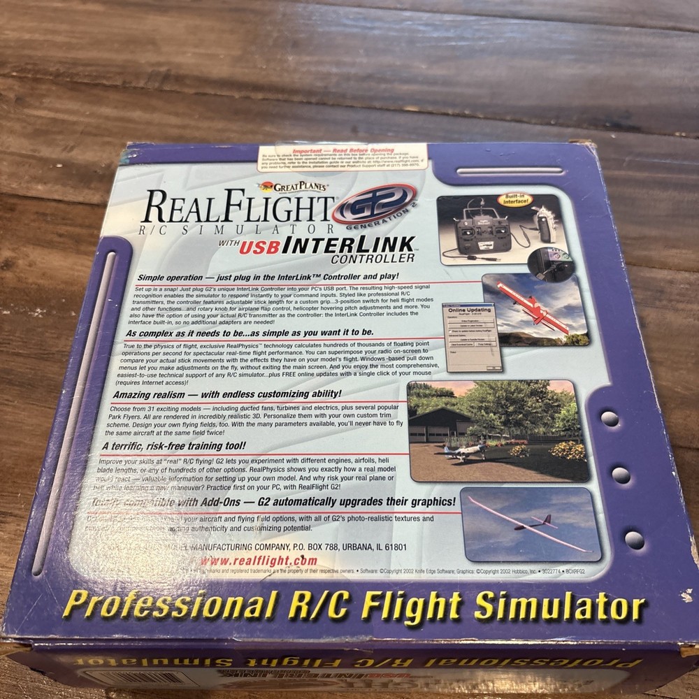 Great Planes Realflight G2 Interlink Controller RC Flight Simulator As Is