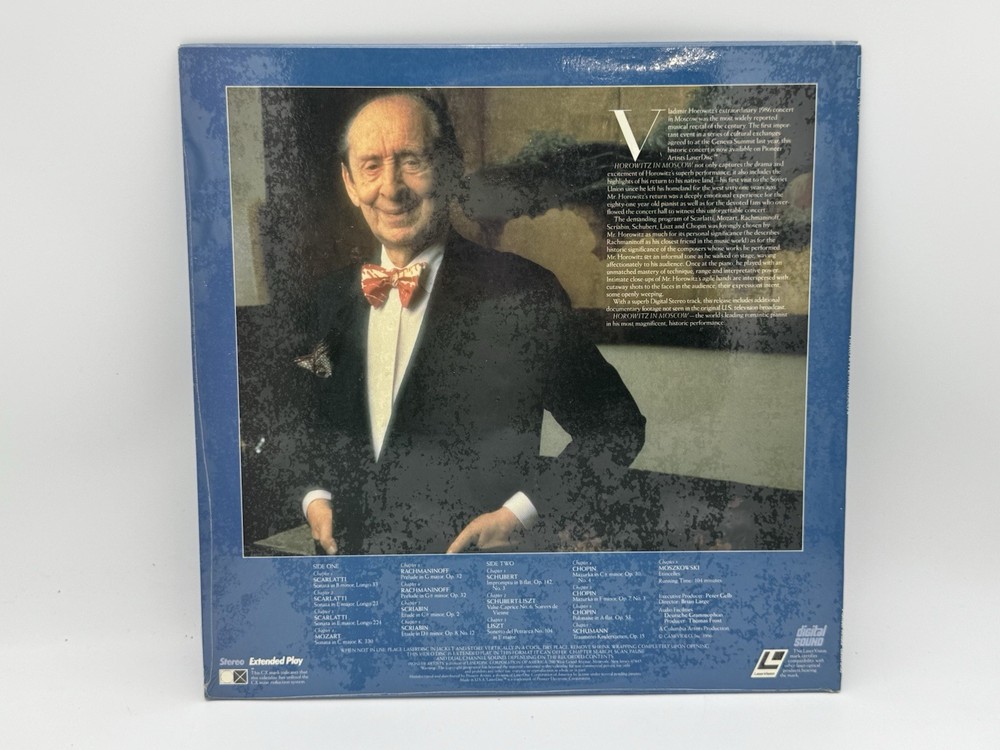 “Horowitz in Moscow” Laserdisc SEALED