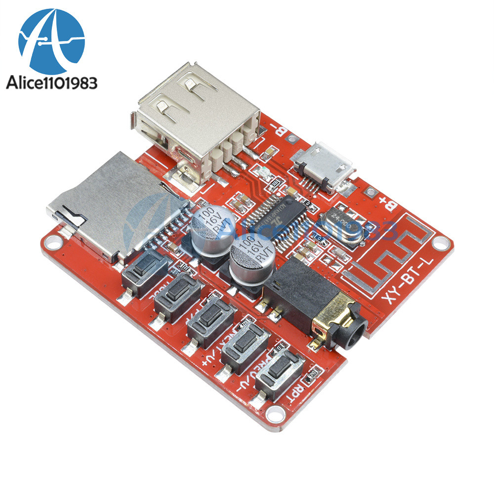 3.7-5V Bluetooth 4.1 Audio Decoder MP3 Player Board Micro USB TF SD Card Module