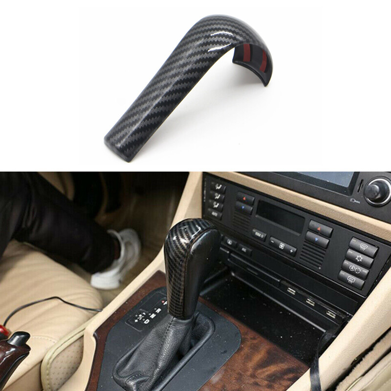 For BMW E60 E61 X3 X5 E83 E53 Carbon Fiber ABS Automatic Gear Knob Cover