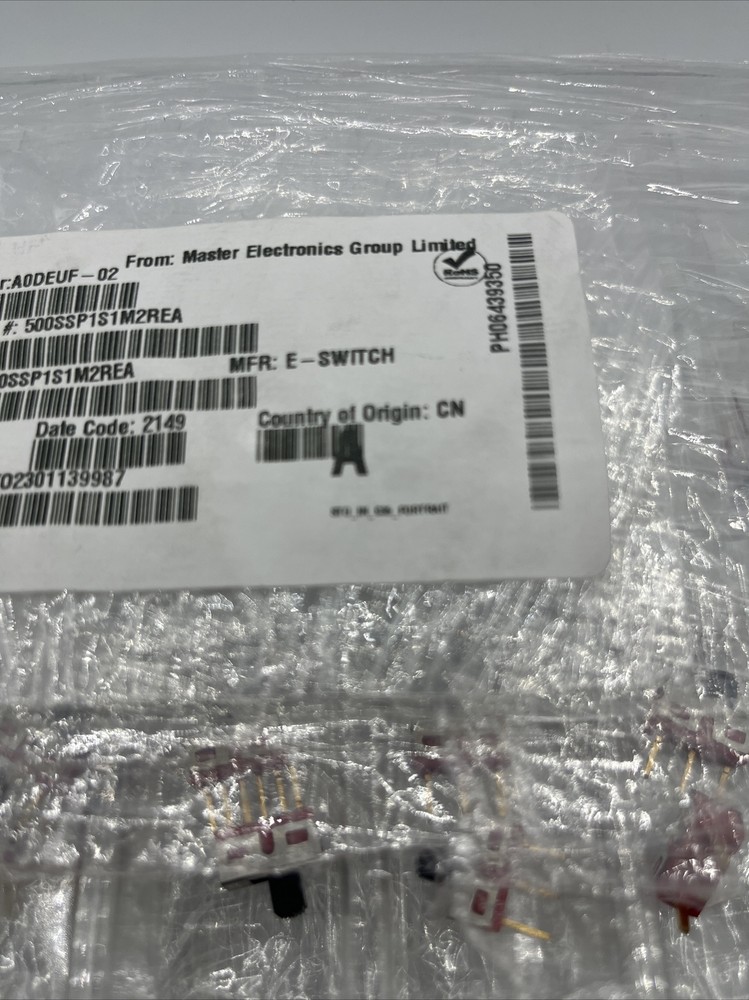 Master Electronics Slide Switch, 500SSP1S1M2REA, J01