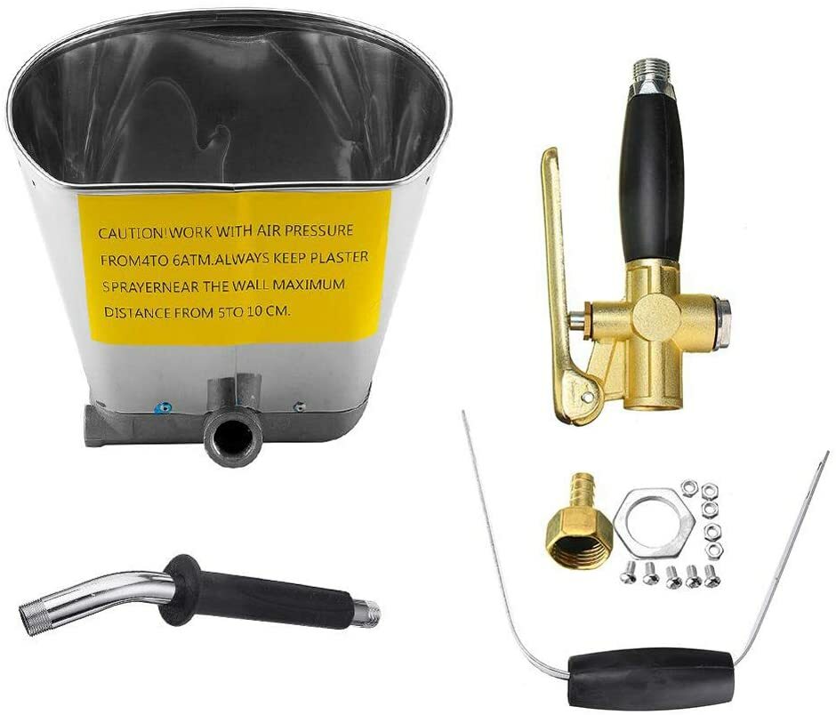 4 Jet Cement Stucco Sprayer Gun Plaster Mortar Automatic Air Panting Tool
