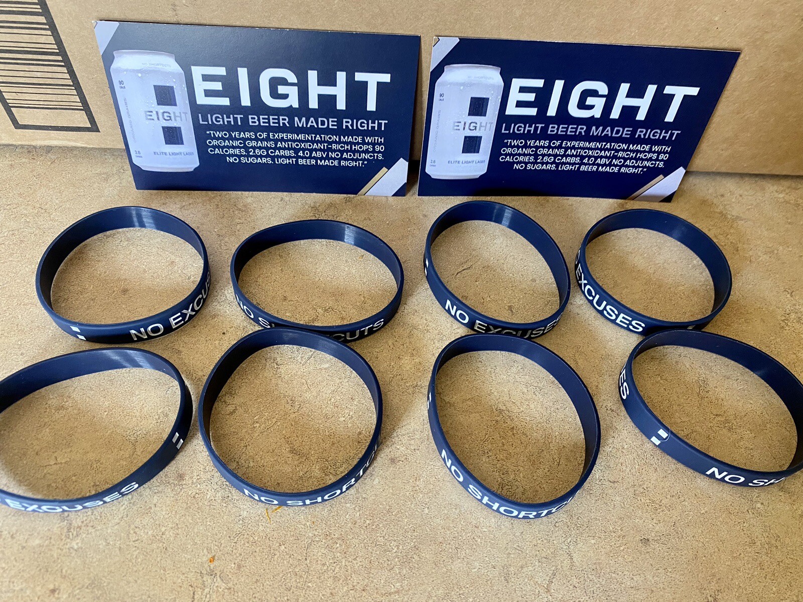 8 Troy Aikman Promo EIGHT Lager Beer Rubber Wristband Bracelets DALLAS COWBOYS