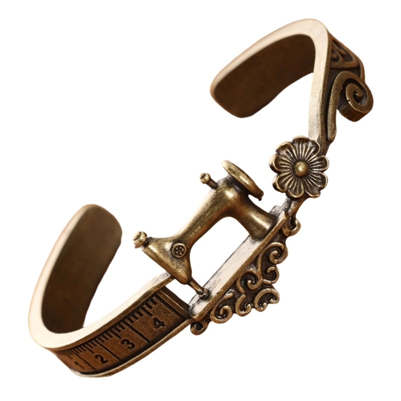 Stylish Sewing Machine Inspired Bangle Adjustable Fit Suitable For Various