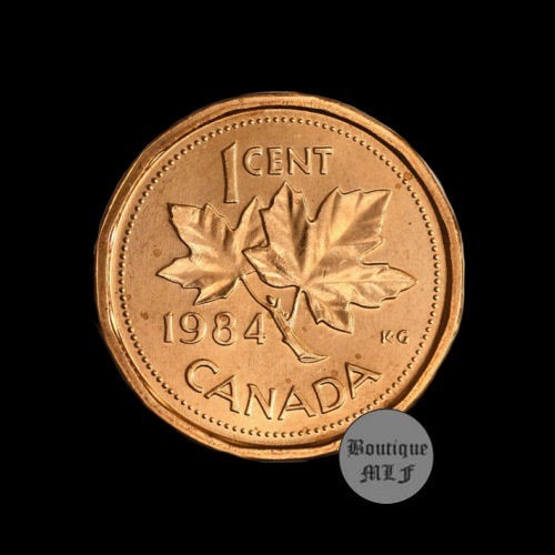 1984 Canada  1 cent uncirculated  coin from roll