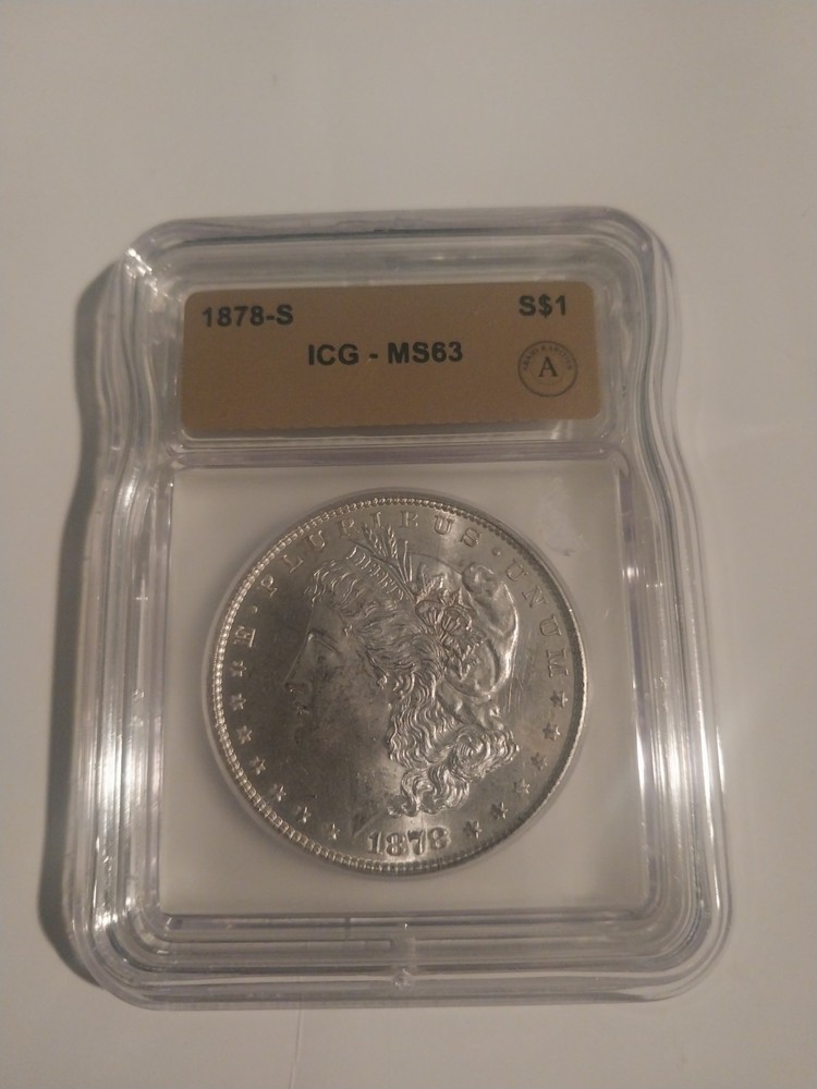 1878-S morgan silver dollar ICG - MS63
