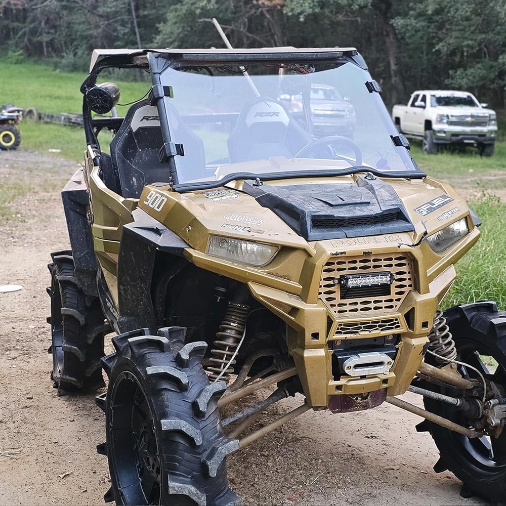 StarknightMT Scratch-Resistant Full Windshield Compatible with Polaris Clear