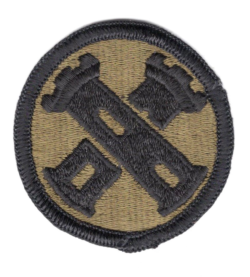 Army Patch:  16th Engineer Brigade - subdued, merrowed edge