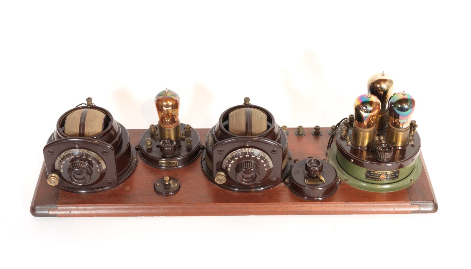 Exceptional 1924 Atwater Kent Model 9 Breadboard Radio w/Rainbow Tubes * Works