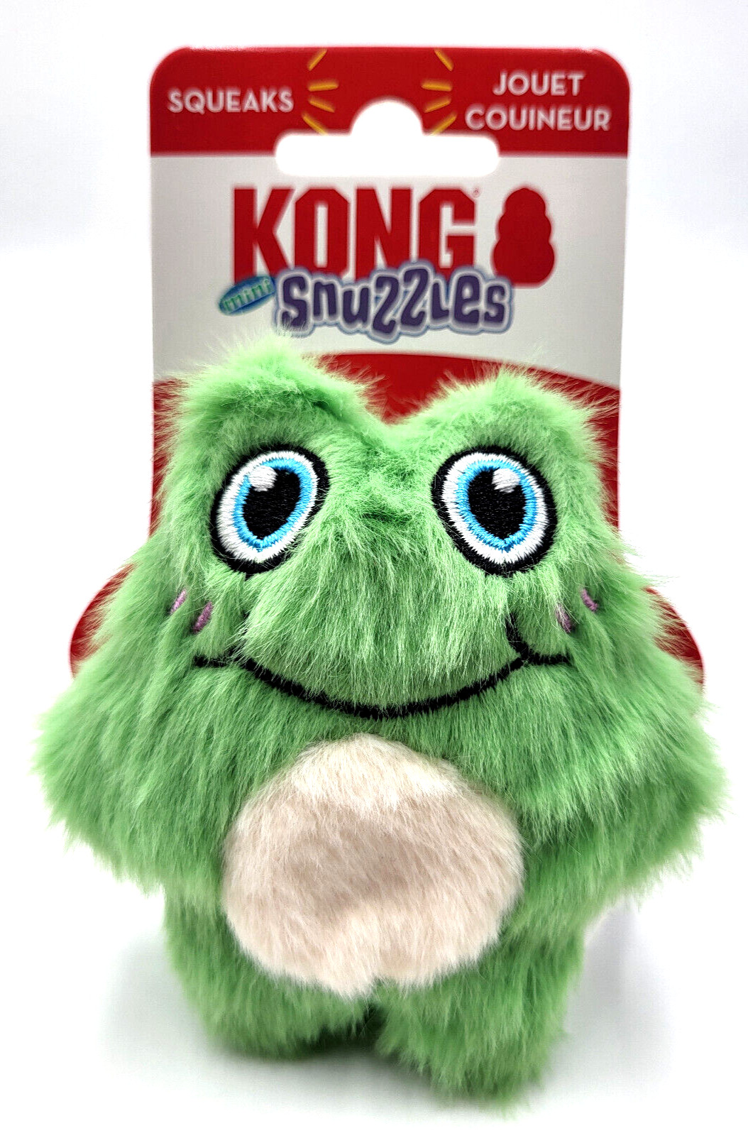 KONG Snuzzles Mini (3pk) Duck-Frog-Pig XS Squeaky Soft Plush Dog Toy 4"