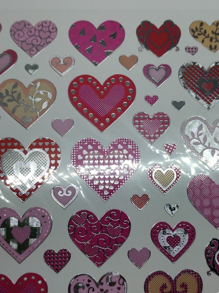 The paper studio stick a bilites heart stickers 96pc