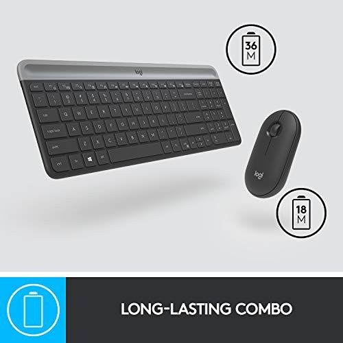 Logitech - MK470 Full-size Wireless Scissor Keyboard and Mouse Bundle for Window