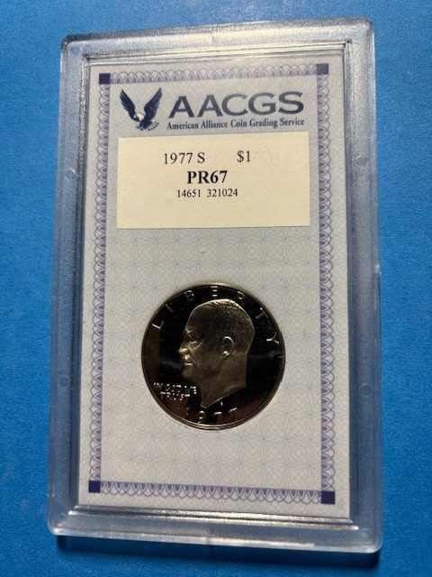 1977-S $1 Eisenhower Dollar coin PR67