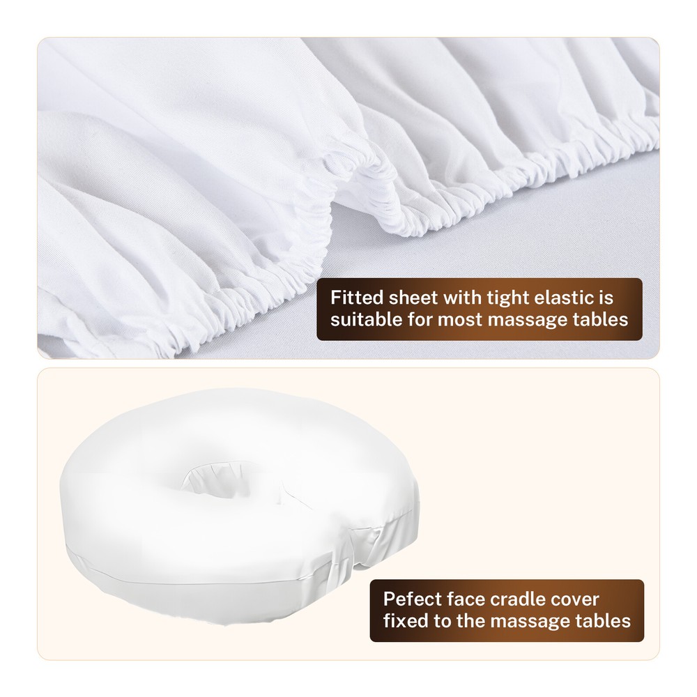 4 Sets 3 Piece Set Premium Microfiber Massage Table Sheets Set, Ultra-Light Set