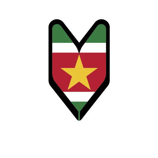 Surinamese Driver Badge Sticker Decal