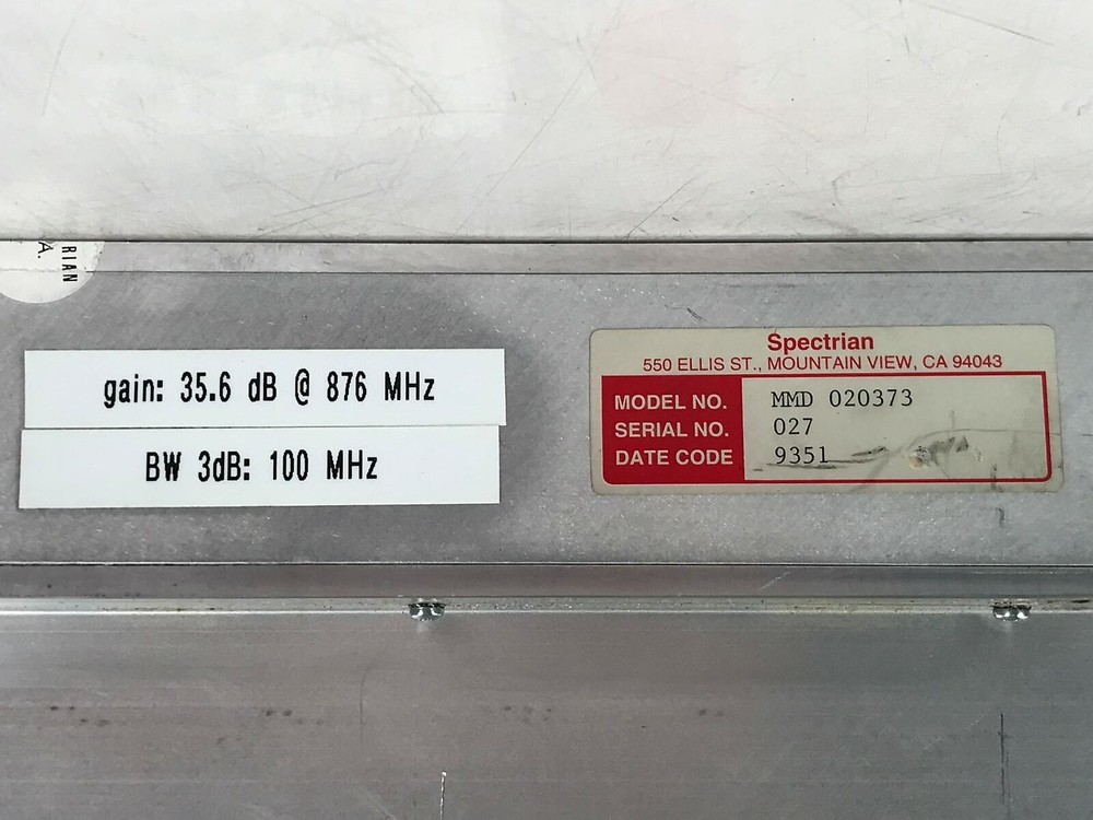Spectrian MMD 020373 RF Amplifier