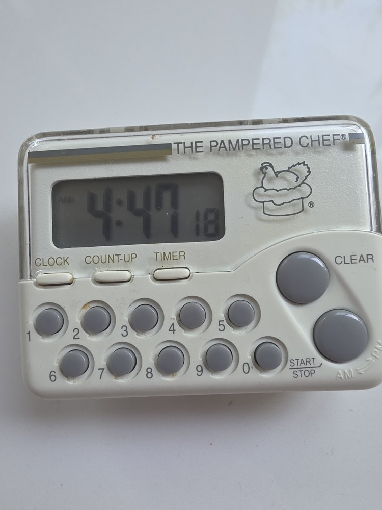 Ret Pampered Chef Digital Kitchen Timer 1900 Clock Magnetic Tested New Battery