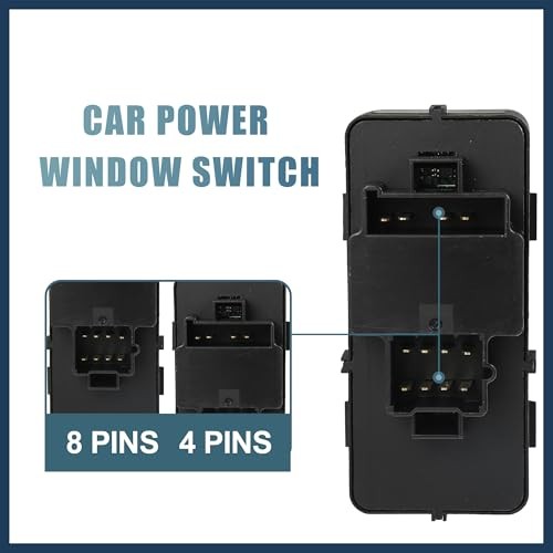 Power Window Switch, Front Left Driver Side Window Control Switch with Removal