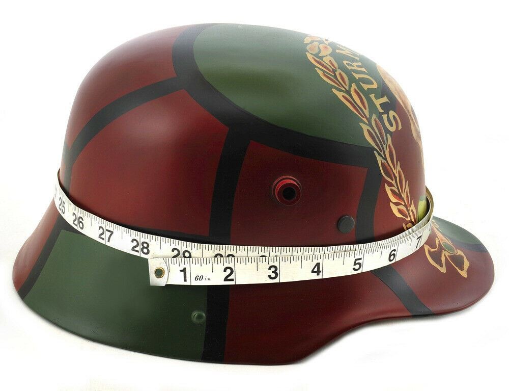 GERMAN WW1 M1916 HELMET Cammo Stormtrooper Sturmtruppen #5 Skull Wreath