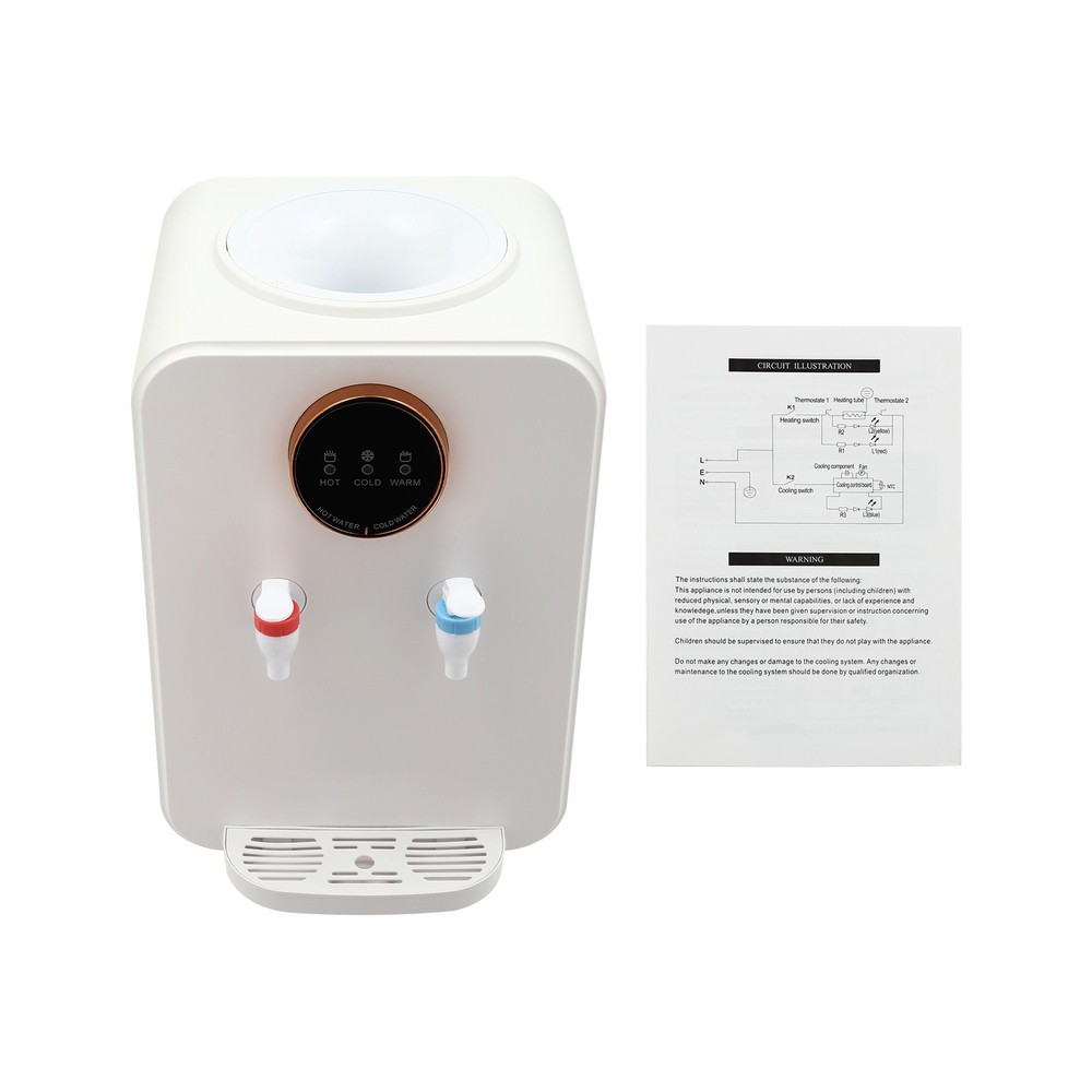 500ml Top Loading Hot Cold Water Dispenser Tabletop Countertop Drinking Machine