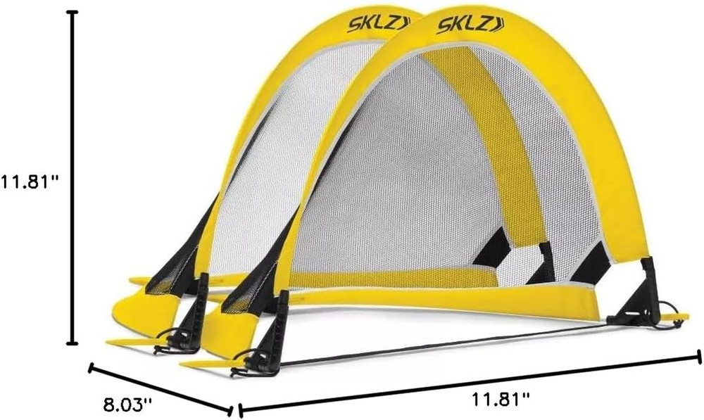 Playmaker Portable Pop-Up Goal Set for Training and Pickup Games (Includes 2 Goa