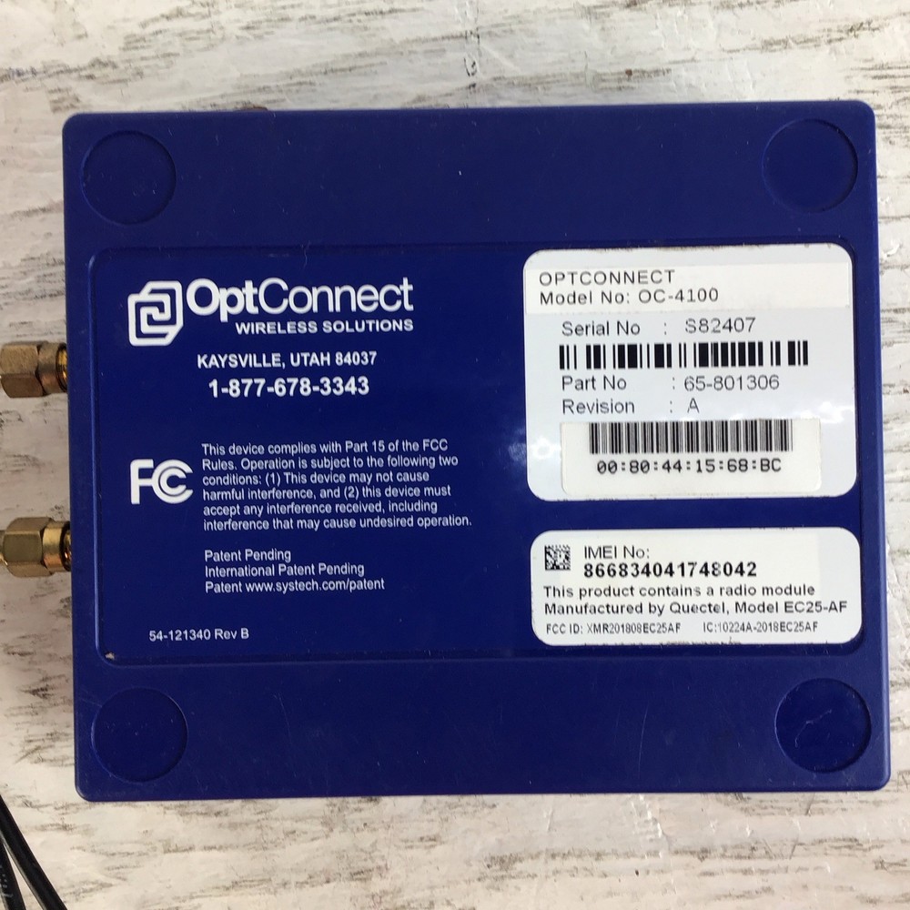 OptConnect OC-4100 Category 1 Modem Managed Wireless Solution Pre-Owned