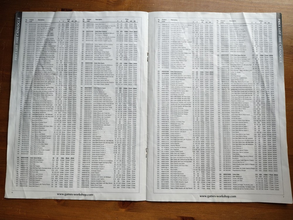 Citadel Price List 2009 - Games Workshop