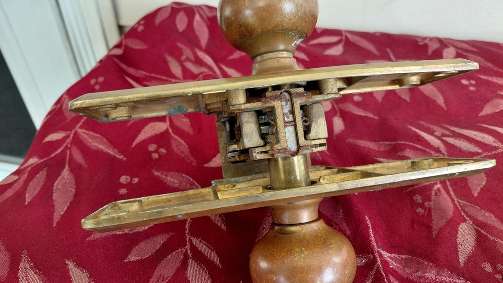 ANTIQUE CORBIN UNRESTORED MORTISE LOCK BRASS DOOR KNOBS & DEADBOLT