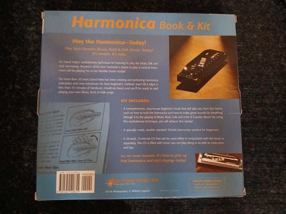 Harmonica Book & Kit Set New In Box Instructional by David Harp
