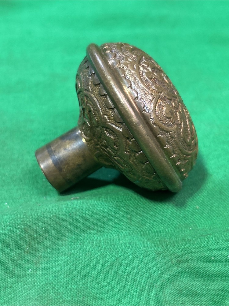 Original Victorian Eastlake 2 1/4” Solid Brass / Bronze Door Pull Knob