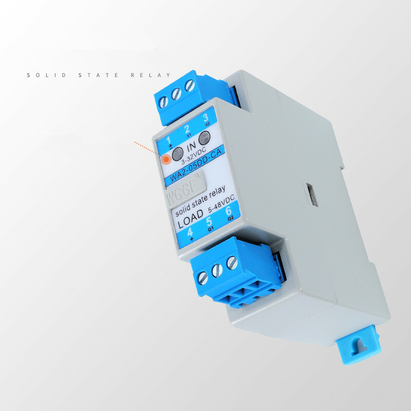 Rail type WA2-05DD-CA 2-channel 5A solid state relay 3-32VDC/5-48VDC
