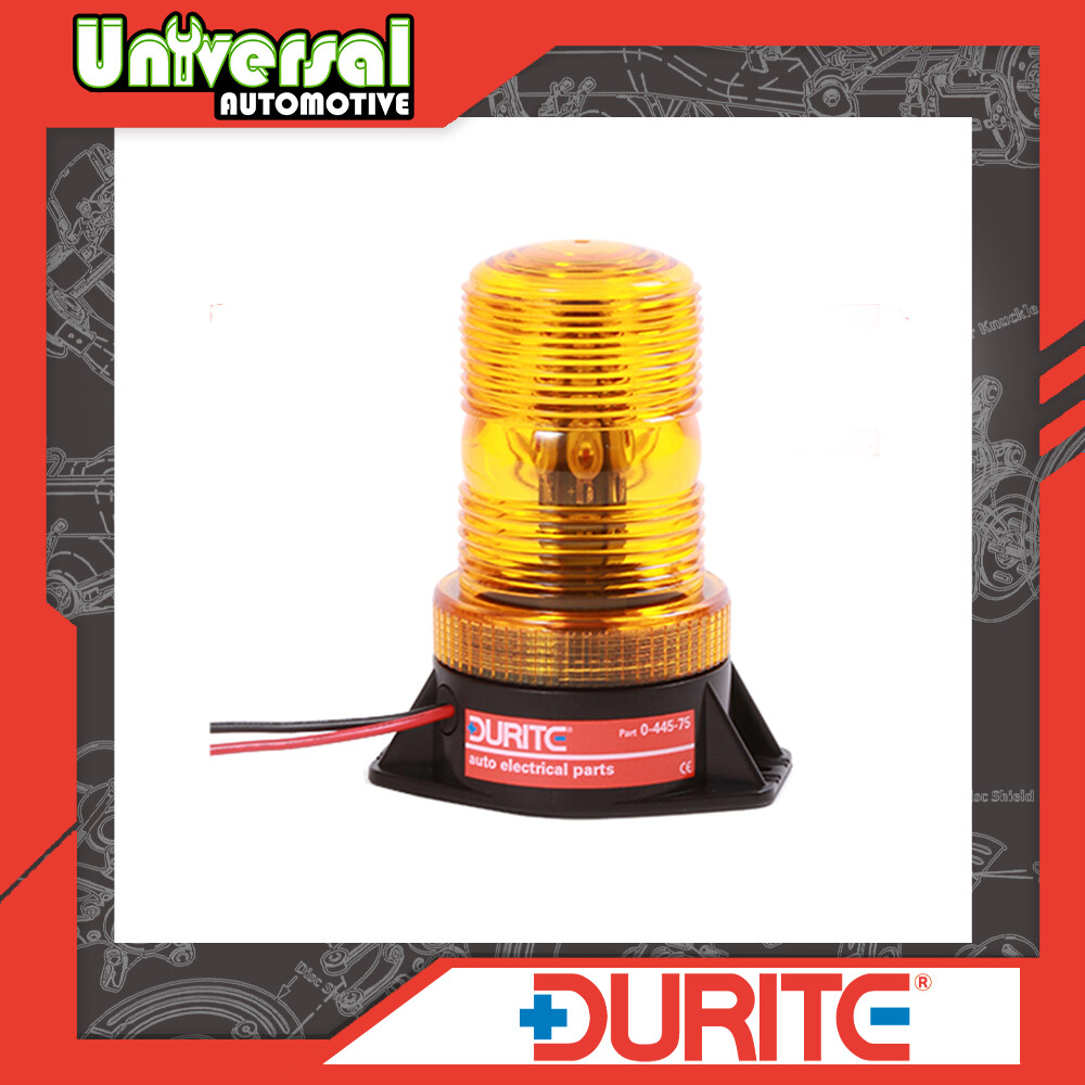 Durite Amber Mini LED Beacon with 2 Bolt Fixing - 12-110V