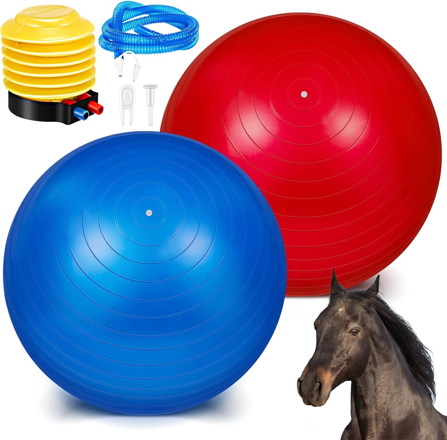 2 Pcs 40 Inch Horse Ball for Play Large Horse Ball Big Herding Ball for Horse...
