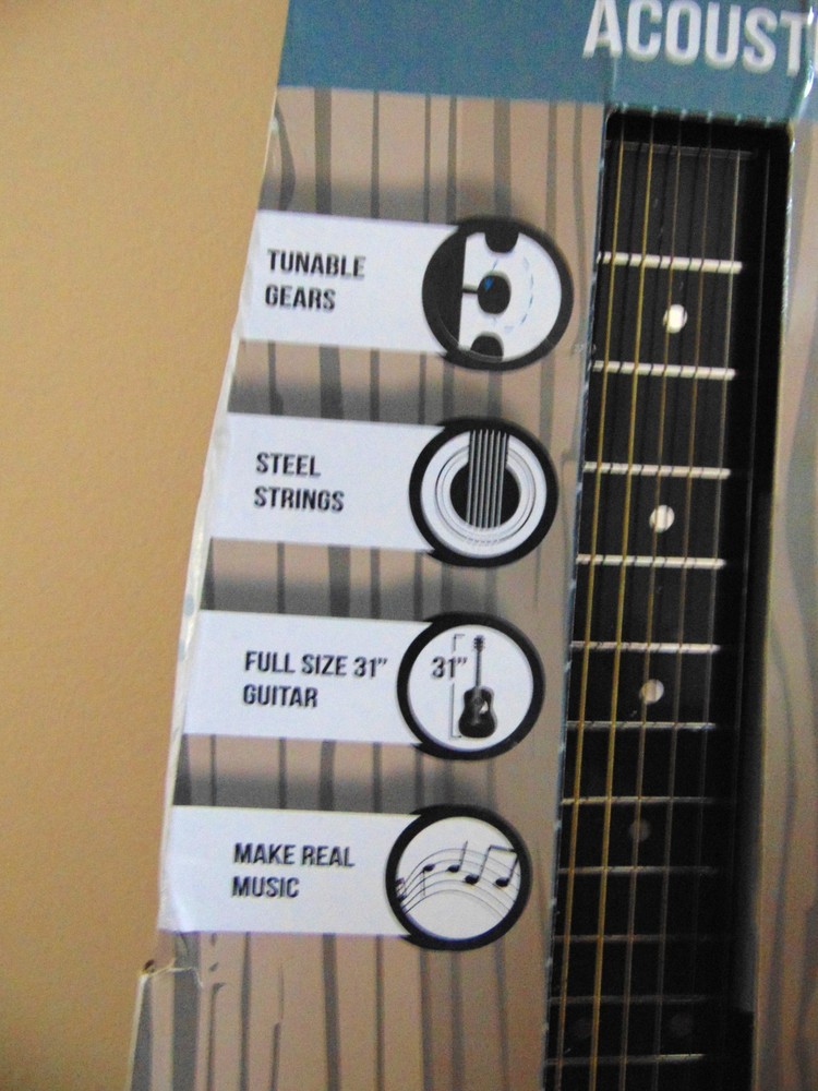 Acoustic Guitar 31 Inch - 6 String - Beginner 6+ NEW Open Box